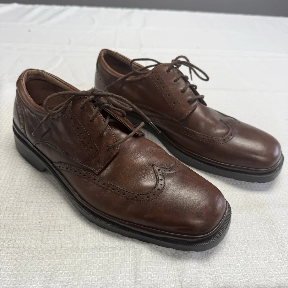 Nunn Bush Mens‎ 9M Brown Oxfords Wingtip & Brogue Dress Shoes Comfort Casual